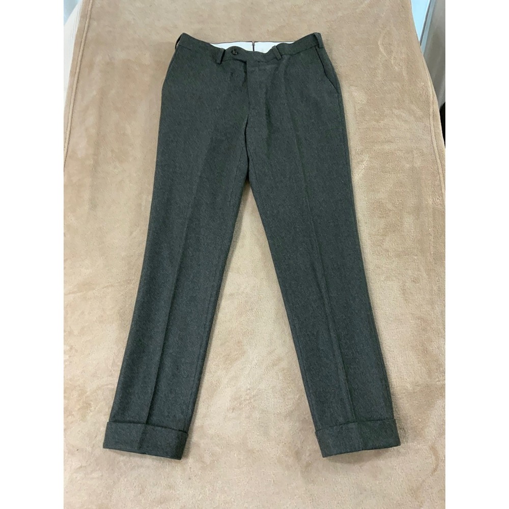 Suitsupply Pure Wool Soho Turn Up Pants Mens Size‎ 24 (33) Dark Grey